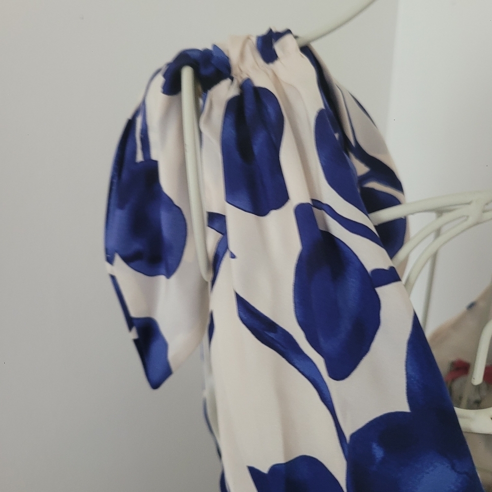 Anthropologie Yoana Barashi All Silk Floral Print Dress Size 4 - Picture 6 of 8